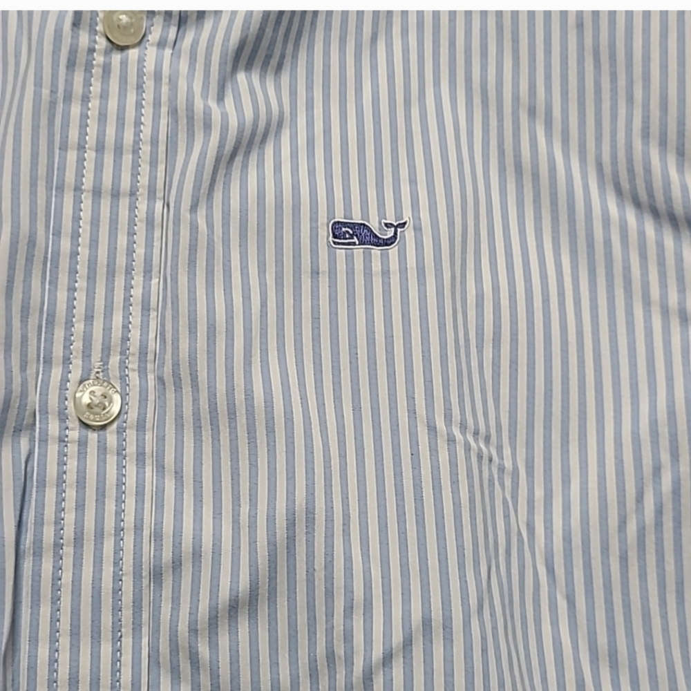 Vineyard Vines Blue and White Classic Casual Shirt - Picture 6 of 8